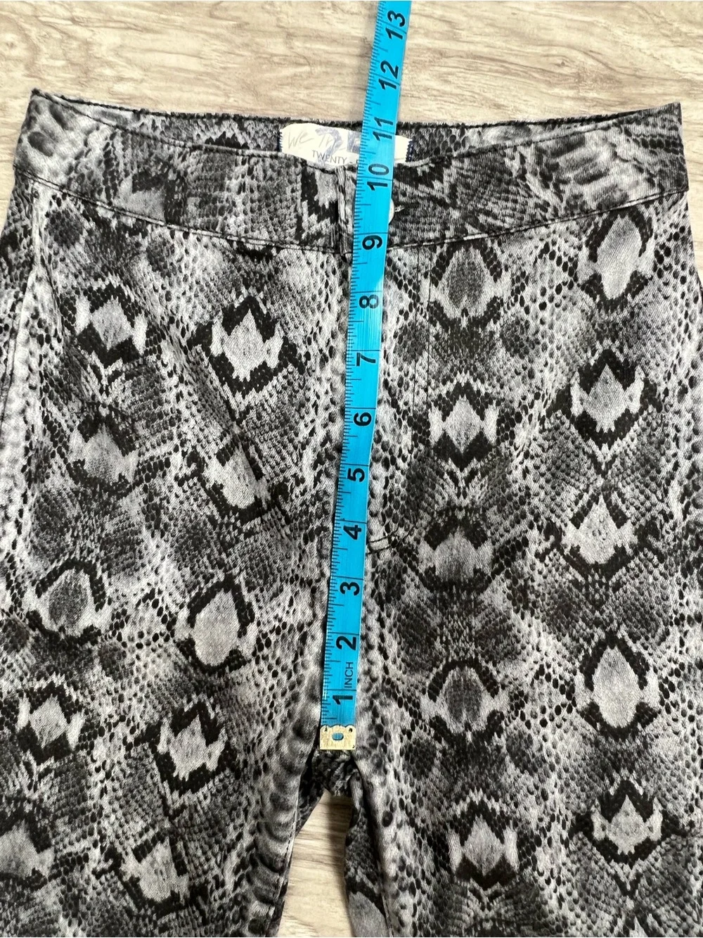 We The Free Free People Just Float On Snake Print Flare Bell Bottom Jeans